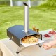 Kaufen Sie Tragbarer Pizzaofen, 304,8 mm Edelstahl, tragbarer Outdoor-Holzkohle- und Holzofen mit faltbarem Pizzastein, schnelles Kochen 540 °C zum Kochen von Brot, Camping, Grillen, Garten