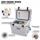 Buy 23.7L Portable Hard Cooler 20-25 Cans LLDPE Foam Insulated Airtight Plastic Cooler Box for Keeping Food Drinks Cold for Hiking Picnic Camping Travel, 50x35x39cm