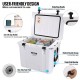 Buy 42.6L Portable Hard Cooler 40-45 Cans LLDPE Foam Insulated Airtight Plastic Cooler Box for Keeping Food Drinks Cold for Hiking Picnic Camping Travel, 55x41x47cm