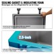 Buy 49.2L Portable Hard Cooler 45-50 Cans LLDPE Foam Insulated Airtight Plastic Cooler Box for Keeping Food Drinks Cold for Hiking Picnic Camping Travel, 62.5x43x45 cm