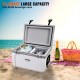 Buy 49.2L Portable Hard Cooler 45-50 Cans LLDPE Foam Insulated Airtight Plastic Cooler Box for Keeping Food Drinks Cold for Hiking Picnic Camping Travel, 62.5x43x45 cm