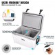 Buy 49.2L Portable Hard Cooler 45-50 Cans LLDPE Foam Insulated Airtight Plastic Cooler Box for Keeping Food Drinks Cold for Hiking Picnic Camping Travel, 62.5x43x45 cm