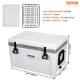 Buy 49.2L Portable Hard Cooler 45-50 Cans LLDPE Foam Insulated Airtight Plastic Cooler Box for Keeping Food Drinks Cold for Hiking Picnic Camping Travel, 62.5x43x45 cm