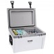 Buy 49.2L Portable Hard Cooler 45-50 Cans LLDPE Foam Insulated Airtight Plastic Cooler Box for Keeping Food Drinks Cold for Hiking Picnic Camping Travel, 62.5x43x45 cm