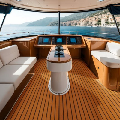 VEVOR Suelo de Espuma EVA para Barcos 2400 x 900 mm, Suelo de Terraza Autoadhesivo Antideslizante, 21.600 cm², Estera Marina para Barcos, Yates, Pontones, Cubiertas de Kayak, Marrón