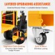 Buy Safety Cage Forklift Load 544kg Folding Work Platform 92x92cm 1-2 Person Lockable Swivel Wheels Drain Chain with Safety Hole for Aerial Work