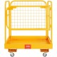 Buy Safety Cage Forklift Load 544kg Folding Work Platform 92x92cm 1-2 Person Lockable Swivel Wheels Drain Chain with Safety Hole for Aerial Work