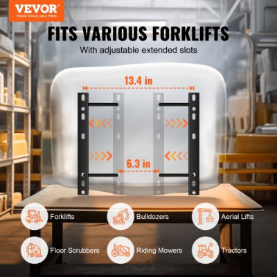 VEVOR Asiento Universal para Carretilla Elevadora Asiento de Tractor con Microinterruptor Orificios de Drenaje Ranura Extendida 160-340 mm Asiento Cómodo para Cargadora Excavadora Cortacésped