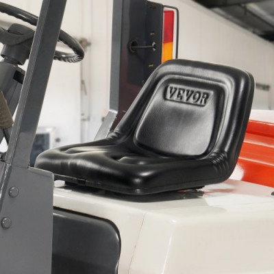 VEVOR Asiento Universal para Carretilla Elevadora Asiento de Tractor con Microinterruptor Orificios de Drenaje Ranura Extendida 160-340 mm Asiento Cómodo para Cargadora Excavadora Cortacésped