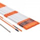 Comprar Marcadores de Entrada 30 PCS Estacas de Nieve Naranja Fibra de Vidrio 0,78x121,5 cm Instalación de Tira Reflectante de Alta Visibilidad Broca de Acero 30 cm Protectores para Estacionamientos