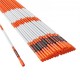 Comprar Marcadores de Entrada 50 PCS Estacas de Nieve Naranja Fibra de Vidrio 0,78x121,5 cm Instalación de Tira Reflectante de Alta Visibilidad Broca de Acero 30 cm Protectores para Estacionamientos