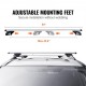 Buy Universal Cross Bars 2 Pcs Lockable Aluminum Car Roof Rack 200lbs Load Fits Side Rails Up to 44" Travel Width