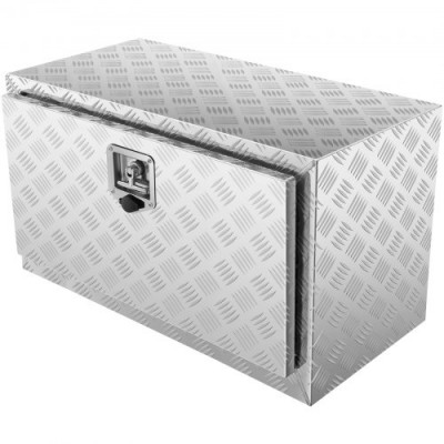 VEVOR Caja de Herramientas para Camión 76x40,5x35,5 cm Caja de Bastidor Inferior Caja de Almacenamiento de Aleación de Aluminio Montaje Inferior con Cerradura y Llaves para Remolques, Camionetas