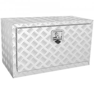 VEVOR Caja de Herramientas para Camión 76x40,5x35,5 cm Caja de Bastidor Inferior Caja de Almacenamiento de Aleación de Aluminio Montaje Inferior con Cerradura y Llaves para Remolques, Camionetas