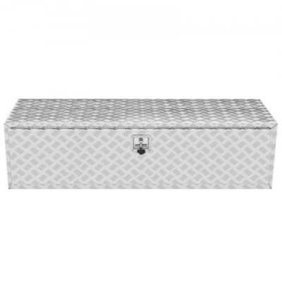 VEVOR Caja de Herramientas para Camión 152,4x61x61 cm Caja de Bastidor Inferior Caja de Almacenamiento de Aleación de Aluminio Montaje Inferior con Cerradura y Llaves para Remolques, Camionetas