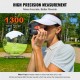 VEVOR Telémetro para Caza/Golf Telémetro Láser Recargable de 1183 m Precisión ± 1 m Aumento 6X Visor de 22 mm con Montaje Magnético Compensación de Pendiente Bloqueo de Bandera para Golfista