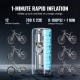 Buy Car Tire Inflator 4000mAh, Rechargeable Portable Air Compressor 10.3 Bar, Auto Shut-Off with LCD Pressure Gauge, LED Lamp, Electric Pump for Bicycle, Cars, Motorcycles