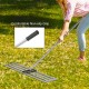 Comprar Ancinho de nivelamento de gramado 30 "x 10" nivelador de gramado de jardim de golfe ferramenta de aço inoxidável com poste ancinho de 195 cm para nivelar pátio de gramado