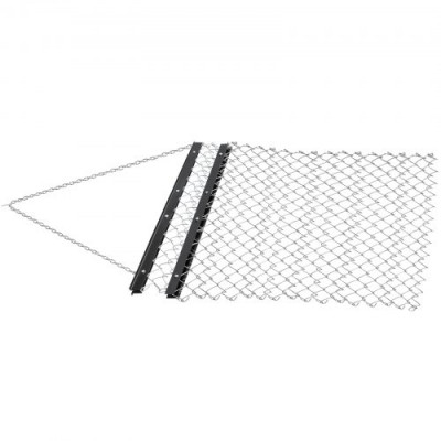 Rastrillo de Nivelación de Césped 1,2 x 1,5 m Nivelador de Césped Acero Q235 Rastra de Arrastre de Cadena 2,2 m con Bandeja Herramienta Niveladora para Caminos de Grava Patios de Recreo Terrazas