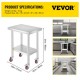 Buy Work Table Stainless Steel Food Preparation Table 61 x 45.7 x 86.4 cm Professional Kitchen Table Load 100 kg Work Table