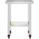 Buy Work Table Stainless Steel Food Preparation Table 61 x 45.7 x 86.4 cm Professional Kitchen Table Load 100 kg Work Table