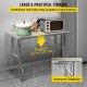 Buy Preparation Table Kitchen Work Table 1220 x 610 x 850 mm Stainless Steel Work Table 300 kg Capacity Stainless Steel Table