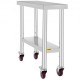 Buy Work Table Stainless Steel Food Preparation Table 76.2 x 30.5 x 86.4cm Professional Kitchen Table Load 100kg Work Table