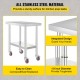 Buy Work Table Food Preparation Table Stainless Steel 76 x 46 x 86 cm Professional Kitchen Table Load 100 kg Work Table