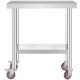 Buy Work Table Food Preparation Table Stainless Steel 76 x 46 x 86 cm Professional Kitchen Table Load 100 kg Work Table