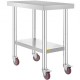 Buy Work Table Food Preparation Table Stainless Steel 76 x 46 x 86 cm Professional Kitchen Table Load 100 kg Work Table