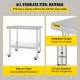 Buy Work Table Food Preparation Table Stainless Steel 90 x 76 x 5.5 cm Professional Kitchen Table Load 100 kg Work Table