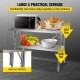 Comprar Mesa de Trabajo Cocina 1220 x 762 x 850 mm Mesa de Trabajo Plegable Acero Inoxidable con Estante Extraíble 350 kg Carga Mesa Acero Inoxidable con Pies Ajustables para Camping Cocina Comercial