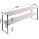 Comprar Estante de Cocina Acero Inoxidable 12 " x 60 " Mesa de Cocina 2 Niveles