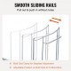 Buy Sliding Trash Can Rack (Not Included) Iron Frame Removable Trash Can Rack Sliding Rail 16kg Load Removable Trash Can Under Cabinet for Kitchen