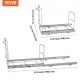 Buy Sliding Trash Can Rack (Not Included) Iron Frame Removable Trash Can Rack Sliding Rail 16kg Load Removable Trash Can Under Cabinet for Kitchen