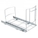 Buy Sliding Trash Can Rack (Not Included) Iron Frame Removable Trash Can Rack Sliding Rail 16kg Load Removable Trash Can Under Cabinet for Kitchen