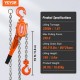 Buy Manual Lever Chain Hoist 5.8m Lift Steel Ratchet Hoist 1.5T Capacity Lever Hoist 360° Rotation Hook with Double Ratchet Brake for Garage