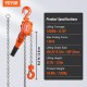 Buy Manual Lever Chain Hoist 2.8m Lift Steel Ratchet Hoist 0.75T Capacity Lever Hoist 360° Rotation Hook with Double Ratchet Brake for Garage