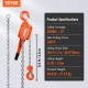 Buy Manual Lever Chain Hoist 2.8m Lift Steel Ratchet Hoist 3T Capacity Lever Hoist 360° Rotation Hook with Double Ratchet Brake for Garage