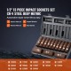 Buy 1/2" Drive Socket Set 13 Piece Deep Socket Set Metric 10-24mm 6 Bit Cr-Mo Alloy Steel for Car Repair with Storage Case