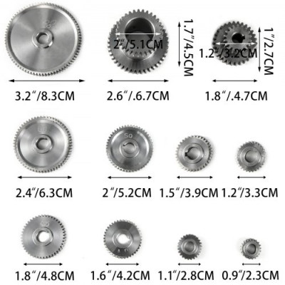 Mini Engranaje T30-T60 CJ0618 17 piezas Ampliamente Utilizado en Fresadoras Formadoras de Engranajes Taladradoras Talladoras con Fresa