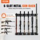 Comprar Estante Vertical para Armas con 6 Ranuras Estante para Armas de Metal Carga de 81,6 kg Soporte de Pared para Armas de Fuego Almacenamiento en Cabina, Escopetas, Oficina en Casa, Tienda de Caza