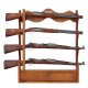 Comprar Estante para armas VEVOE, estante para armas de madera con 4 ranuras, estante de exhibición para armas de montaje en pared, con capacidad para 4 rifles