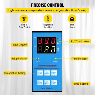 Prensa de Calor 5.5 x 3.5 (14cmx9cm) Máquina de Sublimación 220V Máquina de Prensa de Calor de Transferencia 0-399 ° C Prensa Térmica