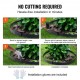 Comprar Borde de acero para paisaje, paquete de 4 bordes de acero para jardín, tiras de 40 pulgadas de ancho x 12 pulgadas de alto, borde martillado con 6 clips, borde de paisaje de metal plegable para