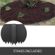 Comprar Bordura de Acero Galvanizado 20,3 x 101,6 cm Borde para Césped 6 Piezas Valla Delimitadora de Bordes Grosor de 1,8 mm Borde Limitador de Jardín Flexible para Jardines Senderos Patios, Negro