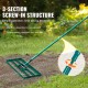 Buy ​914x254mm Lawn Leveling Rake, Steel Handle, 1981mm Base Plate, Heavy Duty Aluminum Alloy Soil Leveling Rake for Lawn, Golf, Patio, Garden Courses