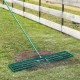 Buy 1219x254mm Lawn Leveling Rake, Steel Handle, 1981mm Base Plate, Heavy Duty Aluminum Alloy Soil Leveling Rake for Lawn, Golf, Patio, Garden Courses