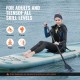 VEVOR Tabla de Paddle Surf Inflable, 3230,8 x 838,2 x 152,4 mm Tabla de Paddle SUP de PVC con Asiento de Kayak extraíble, Accesorios para Tabla, Bomba, Remo y Kit de reparación, Juego de Remo Azul