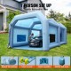 Buy Inflatable Paint Booth 10 x 6 x 4m Inflatable Car Painting Tent in 210D Oxford with Filtration System 2 Blowers 950W + 1100W Painting Work Station Garage Workshop